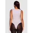thumbnail image 4 of Women's Striped Sleeveless Thong Bodysuit, 4 of 4