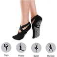 thumbnail image 4 of Calcetines de yoga antideslizantes para mujer, calcetines de pilates antideslizantes, calcetines de ballet con agarre, calcetines de barra, tallas 2.5-8 (Reino Unido), 4 of 5
