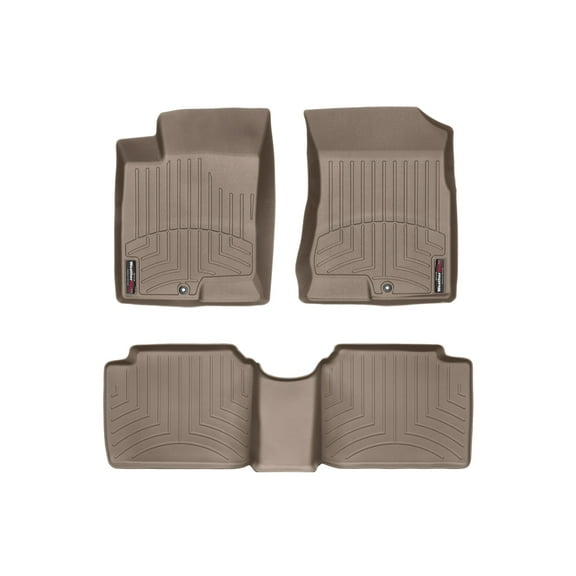 WeatherTech Custom Fit FloorLiners compatible with 2006-2010 Hyundai Sonata - 1st & 2nd Row, Tan