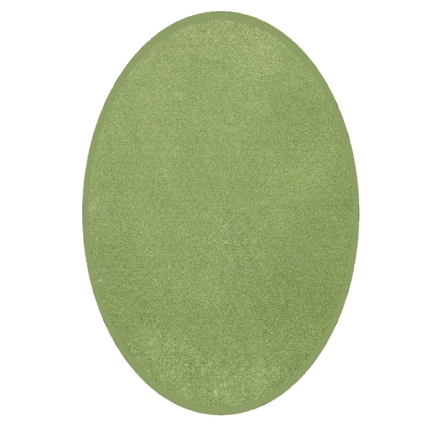 Bright House Solid Color Area Rugs Lime Green 6'x8' Oval Walmart