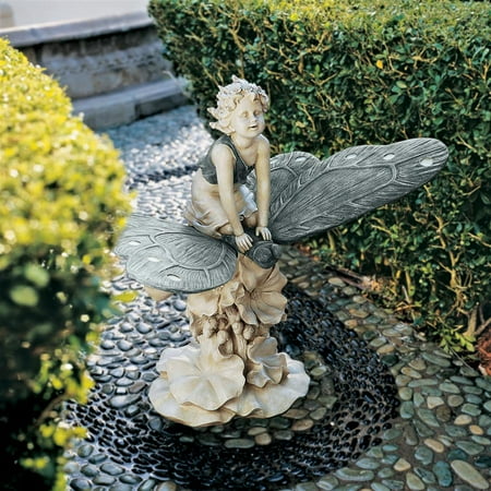 Design Toscano A Fairy's Wondrous Butterfly Ride Statue