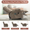 thumbnail image 4 of Power Lift Recliner Chair, Elderly Sofa with Heat Therapy and Massage Function, Heavy Duty Reclining Mechanism Electric Recliner with Side Pocket for Living Room Bedroom Home Theater, Camel, 4 of 11