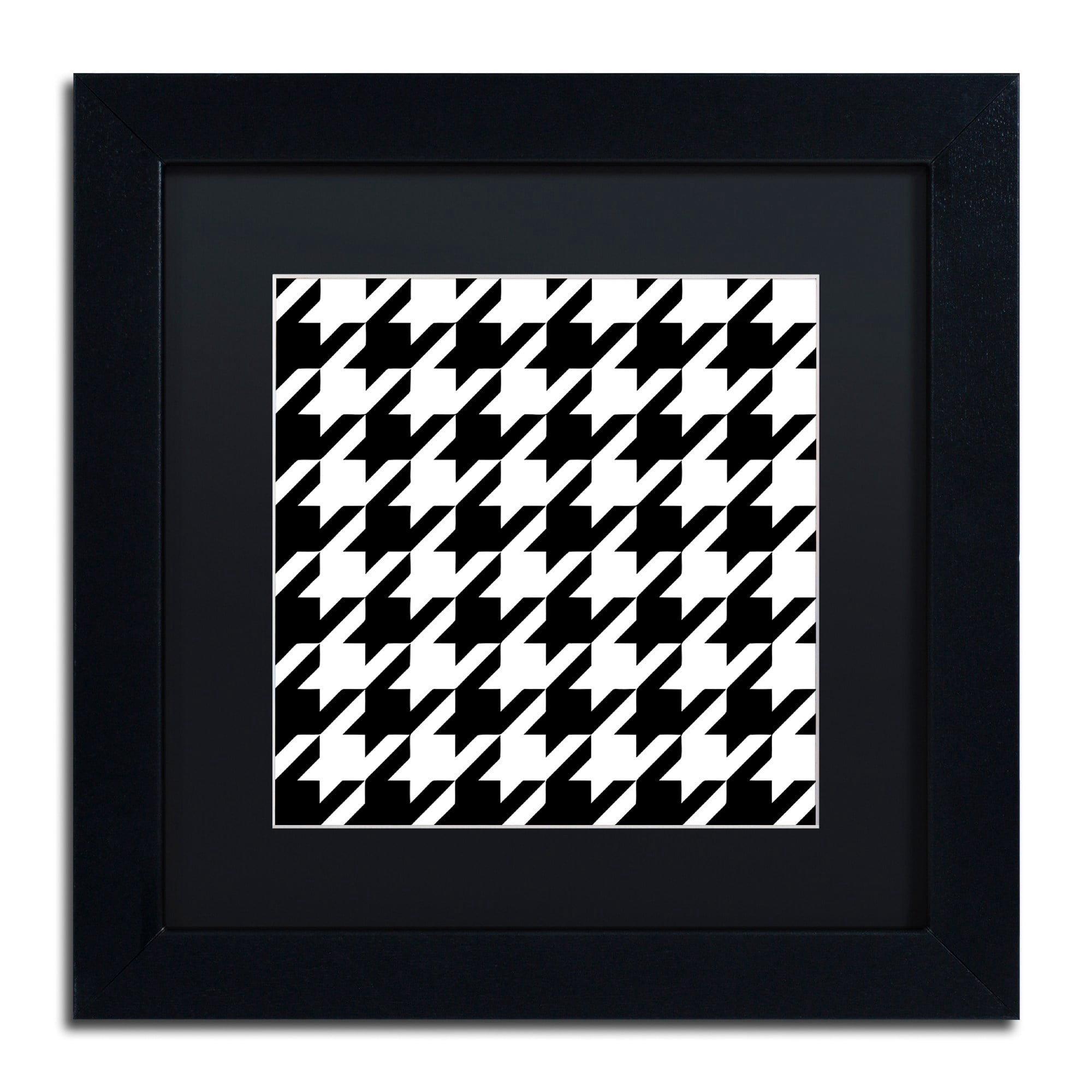 Trademark Fine Art "Houndstooth II" Canvas Art by Color Bakery Black Matte, Black Frame