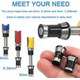 thumbnail image 5 of High Precision Trimmer Collet Adapter 6mm 1/4 8mm Router Bit Collet Chuck Clamping Adapter for Engraving Trimming Machine Elect, 5 of 5