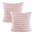 thumbnail image 1 of Paquete de 2 piezas, decoración de felpa de piel sintética de doble cara, funda de almohada de abrazo, sofá, dormitorio con rayas difusas, funda de almohada suave, funda de cojín, 1 of 5