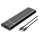 thumbnail image 1 of Adaptador de Carcasa SSD SATA M.2 NVMe Sin Herramientas USB 3.2 Gen2 20 Gbps NVMe Externo A USB SATA M-Key / B+M Key Negro, 1 of 5