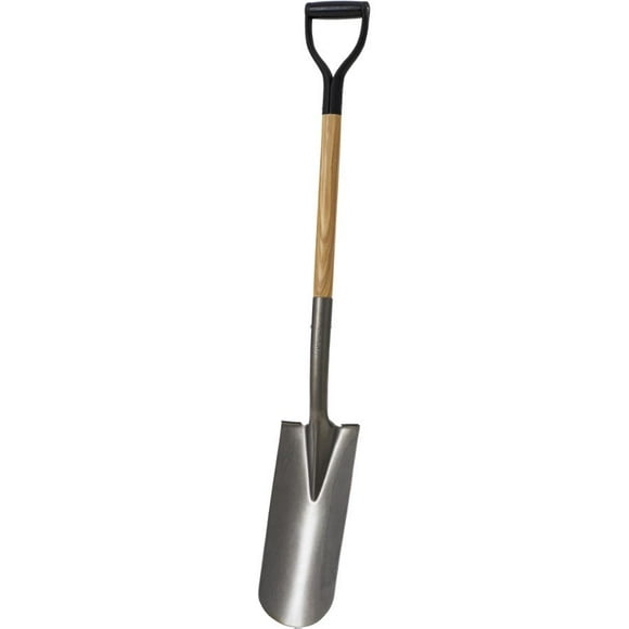 HOME GARDENER Drain Spade Shovel with Hardwood D-Grip Handle