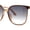 Brown - Smoke, variant on Womens Oversized 90s Fashion Thin Plastic Horn Rim Sunglasses Black - Smoke