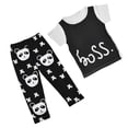 thumbnail image 3 of Trajes de tela de algodón para bebés a la moda, pantalones cortos de algodón transpirables para niños pequeños, pantalones con patrón de Panda, negro, 90cm, 3 of 5