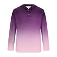 thumbnail image 1 of ameIAEA Mens Fall Hooded Sweatshirts Long Sleeve Button Pullover Tops Gradient Color Casual Shirts, 1 of 3