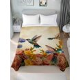 thumbnail image 4 of Twin Flat Sheet 66"x96", Vintage Hummingbirds Soft Lightweight Bedding Flat Sheets Only, Spring Farmhouse Country Flowers Brushed Microfiber Top Bed Sheet, Breathable StainResistant Bedsheets, 4 of 9