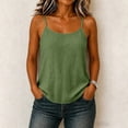thumbnail image 5 of JOANKDMI Linen Tank Tops for Women Spaghetti Strap Sleeveless Scoop Neck Camisole Summer Casual Loose Fit Beach Vacation Cami T Shirts, 5 of 9