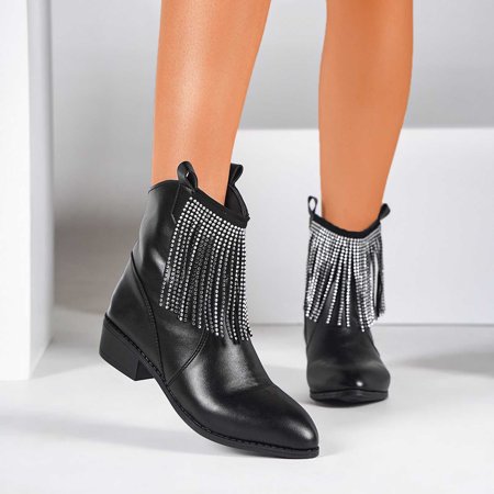 

BELLZELY Wide Width Women Shoes Clearance Women s New Plus-size Fashion Leather Fringed Rhindiamonds Mid-heel Mid-calf Boots