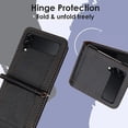 thumbnail image 5 of for Samsung Galaxy Z Flip 3 5G Slim Flip Case, Premium PU Leather Shockproof Drop Protective with Hinge Protection Phone Case Cover for Samsung Galaxy Z Flip 3 5G, Black, 5 of 5