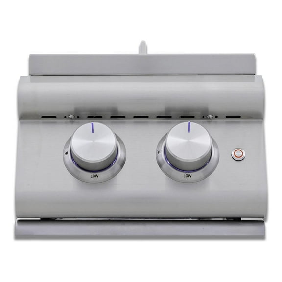 Blaze LTE  Propane Gas Stainless Steel Double Side Burner w/ Lid - BLZ-SB2-LTE3-LP