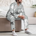 thumbnail image 7 of Balery African Animals Pattern Pajama Sets for Men Long Sleeve 2 Piece Sleepwear Loungewear Sets Soft PJ's with Pockets Long Sleeve Comfy Pj Sets-X-Large, 7 of 7