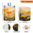 thumbnail image 2 of 2 Pack Bathroom Canisters Transparent Storage Jar for Cotton Ball, Swab, Floss Yellow Flowers on The Grass, 2 of 6