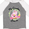 thumbnail image 4 of Inktastic Baby Flamingo My Grandma Loves Me with Flower Wreath Boys or Girls Long Sleeve Baby Bodysuit, 4 of 5