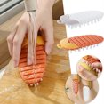 thumbnail image 1 of Cepillo de limpieza flexible multifuncional para frutas y verduras - Cepillo de cocina de plástico naranja y blanco para ollas, cuencos y fregaderos, 1 of 7