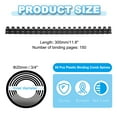 thumbnail image 2 of Uxcell 20mm (3/4") Plastic Binding Combs, 50 Pcs 21 Rings Comb Binding Spines 150 Sheet Capacity Letter Size for Binding Paper Sheets, Black, 2 of 6