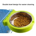 thumbnail image 2 of Tazón de acero inoxidable extraíble para perros, comederos de agua y comida, jaula para gatos, cachorros, pájaros, mascotas (pequeño, 2 piezas), 2 of 5
