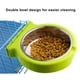 thumbnail image 2 of Cuenco extraíble de acero inoxidable para agua y alimentos, cuencos, jaula, gallinero, taza para gatos, cachorros, pájaros, mascotas (pequeño, verde con clip corrugado), 2 of 5