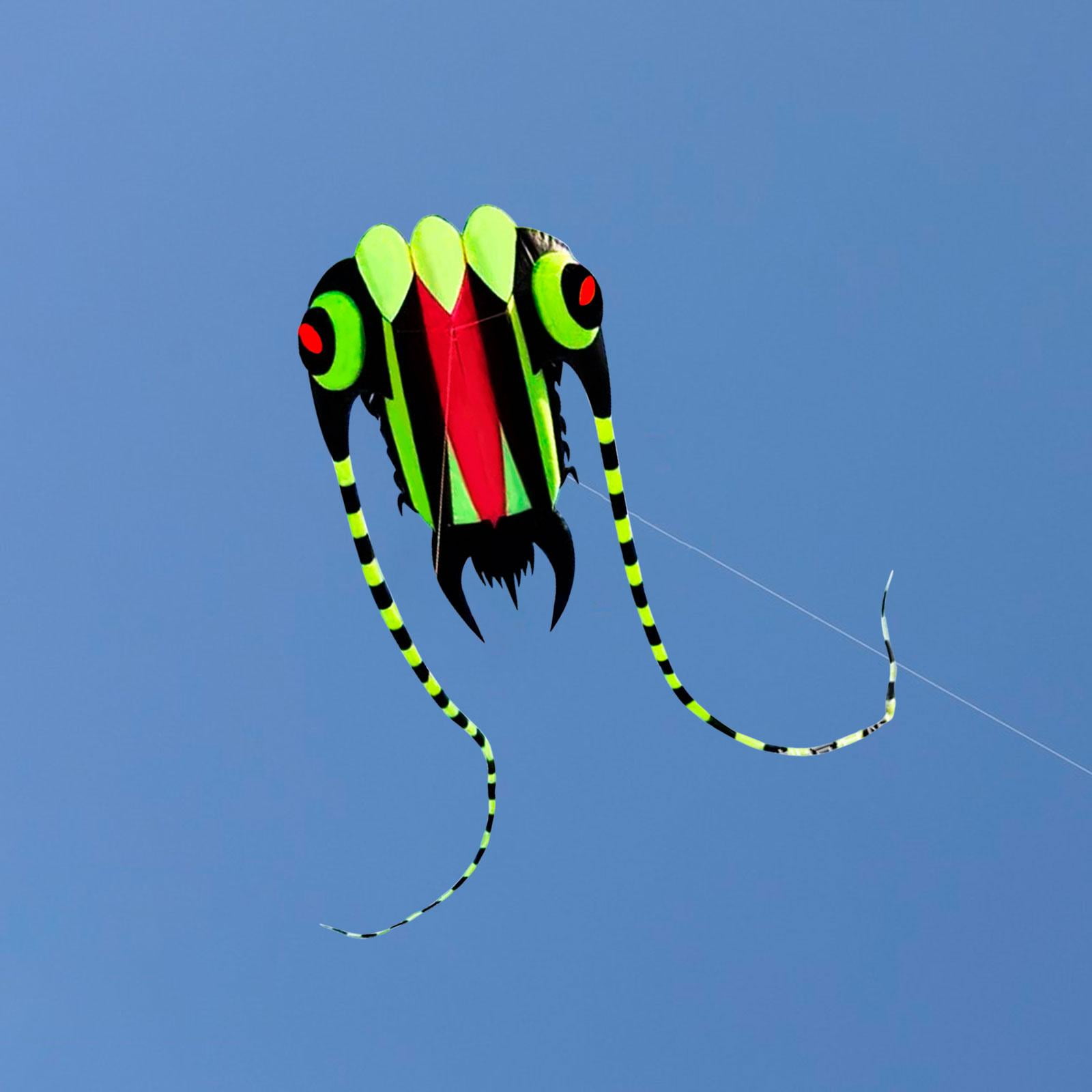 funtasica Trilobite Kite Flying Toy 98 ft Line Creative Tear Resistant Soft Parafoil Kite for Kids Adults for Grassland Backyard Travel