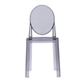 thumbnail image 5 of 2xhome Set of 4 Mid Century Modern Dining Room Side Chairs, Clear Transparent Ghost Accent Armless Lounge Chairs, Smoke, 5 of 8
