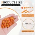 thumbnail image 2 of Uxcell 3000pcs Glass Seed Beads, 1.5-4.5mm Small Embroidery Bugle Beads Assorted Tube Bead Loose Kit for Jewelry Making DIY Craft Beading Bracelets Necklace Earring (Orange), 2 of 7