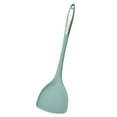 thumbnail image 2 of 15" Wide Silicone Wok Spatula - Heat-Resistant Cooking Utensil for Stir Fry/Non-Stick Pans For Sturdy Core & Flexible Edge - Light Green, 2 of 9