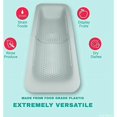 thumbnail image 5 of Grifo monomando para baño con gran pendiente de drenaje, montaje en cubierta cromado para cocina y baño elegantes, ajustable de 14,5 a 19,5 pulgadas, plástico gris de grado alimenticio sin BPA, 5 of 5