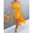 thumbnail image 2 of Summer Dresses For Women Polka Dot Womens Dresses Irregular hem Split Midi Dress Alsol Lamesa, 2 of 6
