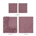 thumbnail image 5 of Mainstays Super Soft Faux Textured Microfiber Bed Sheet Set, Full, Lilac Bloom, 4 Piece, 5 of 11