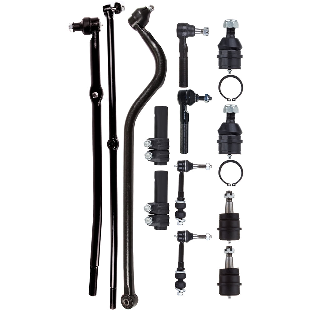 ECCPP - 13PC Upper Lower Ball Joint Tie Rod End Adjusting Sleeve Track Bar Sway Bar End Link - Compatible with 2000-2001 for Dodge Ram 1500 Suspension Kit