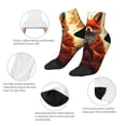 thumbnail image 5 of Pofeuu Maple Leaf Meditating Fox Print 30cm Socks, Adult Running Hiking Socks for Youth and Adult, 5 of 7