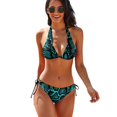 thumbnail image 2 of Sexy Blue Snakeskin Bikinis Set Python Print Trend Bikini Swimsuit Push Up High Cut Swimwear Design Swimsuits, 2 of 5