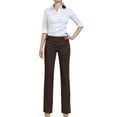 thumbnail image 3 of Made by Olivia Women's Relaxed Boot-Cut Stretch Office Pants Trousers Slacks, 3 of 3