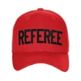 thumbnail image 1 of Sport Classic Baseball Hat Custom Referee Letters Structured Cap, Red Hat Black Letters, 1 of 4