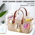 thumbnail image 2 of Baby Diaper Storage Basket - Portable Baby Diaper Bag, Nursery Storage Box, Car Storage Basket, 2 of 5