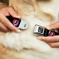 thumbnail image 2 of Grateful Dead Pet Collar, Dog Collar Metal Seatbelt Buckle, Steal Your Face Repeat Black Color, 16 to 23 Inches 1.5 Inch Wide, 2 of 9