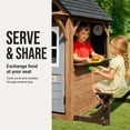 thumbnail image 6 of Conchico Outdoor Playhouse for Kids, Wooden Playhouse Outside with Kitchen Playset, Snack Bar, Pet Access, Doorbell, Toy Phone, Large Outdoor Playset for Kids 3-6 Years, Brown+Gray, 6 of 10