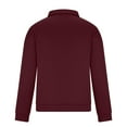 thumbnail image 6 of Fnnxeal Mens Polo Shirts Long Sleeve Collar Fall Winter Fleece Casual Wine Polo Shirts for Men Size L, 6 of 7