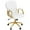 Blanc crème, variante sur Vinsetto Chaise de bureau Chaise Vanity avec bouton Tufted dossier et les bras, blanc (Lot de 1)