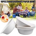 thumbnail image 2 of VALINK 10pcs Disposable Green Paper Bowls Environmentally Friendly Waterproof Tableware Kitchen Supplies, 2 of 6