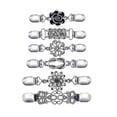 thumbnail image 1 of Six piece set Clip Dresses Cardigan Collar Clip sliver Flower Clip make you more elegant and charming, 1 of 5