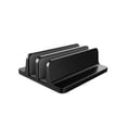 thumbnail image 1 of Riwcyla Support Vertical pour Ordinateur Portable Support pour Ordinateur Portable en Alliage d'Aluminium Étagère Réglable pour Ordinateur Portable Support de Tablette pour Ordinateur Portable 2 Fentes Support pour Ordinateur Portable Noir, 1 of 6
