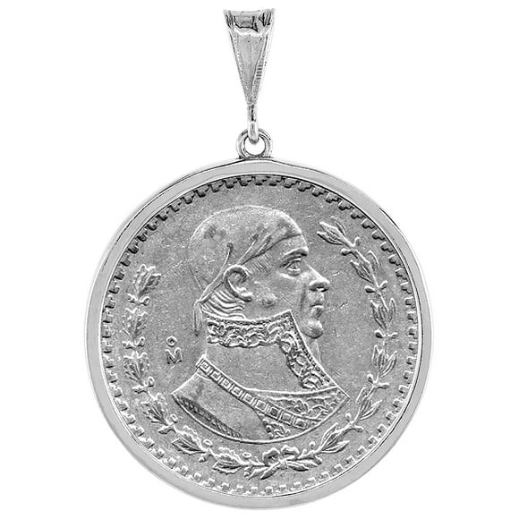 Sterling Silver Mexican 1 Peso Bezel 34 mm Coins Prong Back Square Edge Coin NOT Included