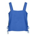 thumbnail image 3 of RQYYD Womens Square Neck Side Tie Sleeveless Tank Top Casual Loose Fit Blouse for Summer Wear, 3 of 6