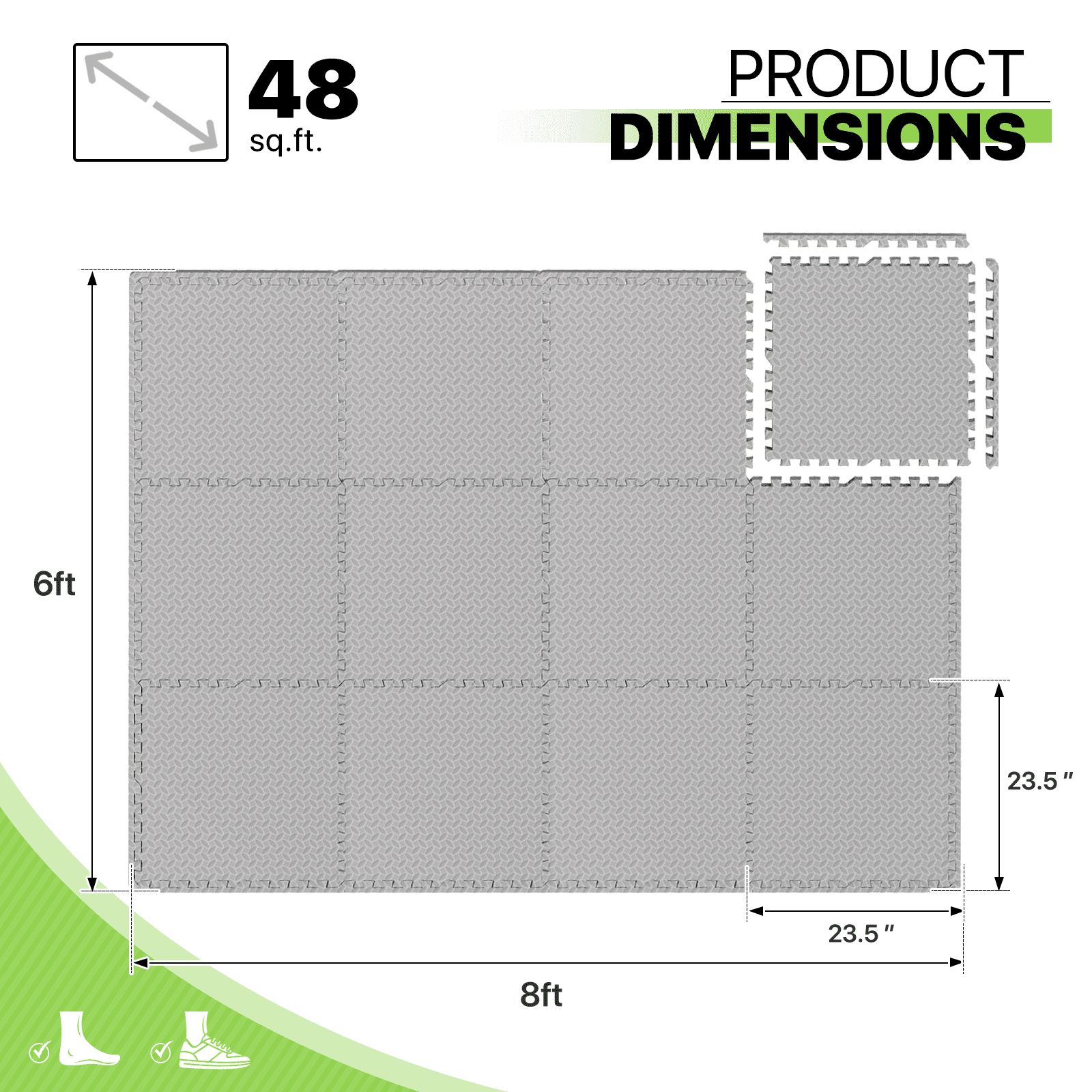 ▷▷mam Magshion Puzzle Exercise Mat Gym Flooring Mat Interlocking