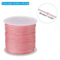 thumbnail image 2 of Unique Bargains 0.8mm x 109 Yard Nylon Satin Cord 0.8mm Beading String Braided Rope, Pink, 2 of 6
